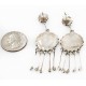 Certified Authentic Handmade Signed Zuni .925 Sterling Silver Dangle Native American Earrings Natural Coral 17954 Certified Authentic Handmade Signed Zuni .925 Sterling Silver Dangle Native American Earrings Natural Coral 17954