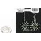 Handmade Zuni Petit Point Sterling Silver Dangle Earrings Natural Turquoise 27119