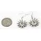 Handmade Zuni Petit Point Sterling Silver Dangle Earrings Natural Turquoise 27119