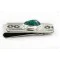 Handmade Navajo Nickel and .925 Sterling Silver Natural Turquoise Native American Money Clip 11238-9 Handmade Navajo Nickel and .925 Sterling Silver Natural Turquoise Native American Money Clip 11238-9