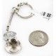 Vintage Style OLD Buffalo Coin Certified Authentic Navajo .925 Sterling Silver Natural Purple Spiny Oyster Native American Keychain 10336-5