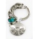 Vintage Style OLD Buffalo Coin Certified Authentic Navajo .925 Sterling Silver Natural Turquoise Native American Keychain 1 10336-1 Vintage Style OLD Buffalo Coin Certified Authentic Navajo .925 Sterling Silver Natural Turquoise Native American Keychain 1 10336-1