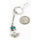 Vintage Style OLD Buffalo Coin Certified Authentic Navajo .925 Sterling Silver Natural Turquoise Native American Keychain 1 10336-1 Vintage Style OLD Buffalo Coin Certified Authentic Navajo .925 Sterling Silver Natural Turquoise Native American Keychain 1 10336-1