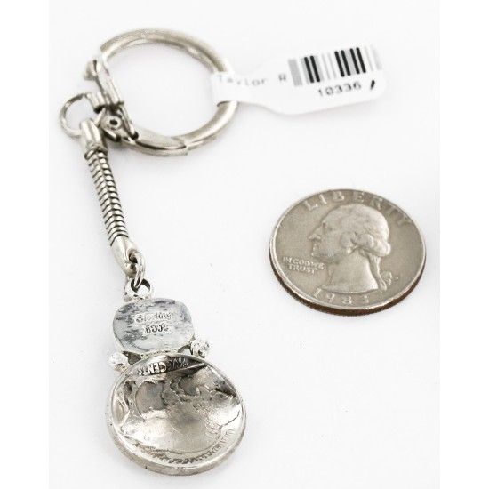 Vintage Style OLD Buffalo Coin Certified Authentic Navajo .925 Sterling Silver Natural Turquoise Native American Keychain 1 10336-1 Vintage Style OLD Buffalo Coin Certified Authentic Navajo .925 Sterling Silver Natural Turquoise Native American Keychain 1 10336-1