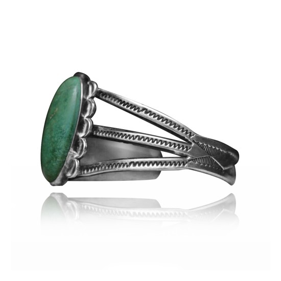 Flower .925 Sterling Silver Certified Authentic Navajo Native American Natural Turquoise Cuff Bracelet 32123 Flower .925 Sterling Silver Certified Authentic Navajo Native American Natural Turquoise Cuff Bracelet 32123