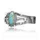 Dotted .925 Sterling Silver Certified Authentic Navajo Native American Natural Turquoise Cuff Bracelet 32124 Dotted .925 Sterling Silver Certified Authentic Navajo Native American Natural Turquoise Cuff Bracelet 32124