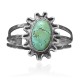 Sun .925 Sterling Silver Certified Authentic Navajo Native American Natural Turquoise Cuff Bracelet 32126