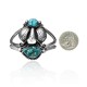 Unique Double Feather .925 Sterling Silver Certified Authentic Navajo Native American Natural Turquoise Cuff Bracelet 32127 Unique Double Feather .925 Sterling Silver Certified Authentic Navajo Native American Natural Turquoise Cuff Bracelet 32127