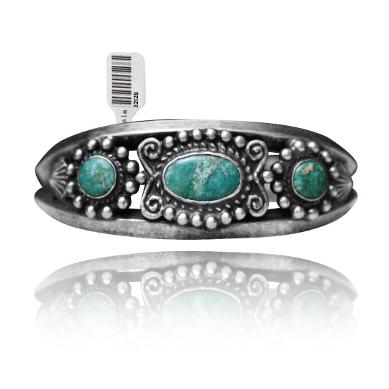 Beveled Edge .925 Sterling Silver Certified Authentic Navajo Native American Natural Turquoise Cuff Bracelet 32128 Beveled Edge .925 Sterling Silver Certified Authentic Navajo Native American Natural Turquoise Cuff Bracelet 32128