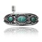 Beveled Edge .925 Sterling Silver Certified Authentic Navajo Native American Natural Turquoise Cuff Bracelet 32128