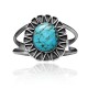 Modern Design .925 Sterling Silver Certified Authentic Navajo Native American Natural Turquoise Cuff Bracelet 32130 Modern Design .925 Sterling Silver Certified Authentic Navajo Native American Natural Turquoise Cuff Bracelet 32130