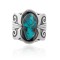 Designers Edition .925 Sterling Silver Certified Authentic Navajo Native American Natural Turquoise Overlay Cuff Bracelet 32131