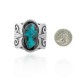 Designers Edition .925 Sterling Silver Certified Authentic Navajo Native American Natural Turquoise Overlay Cuff Bracelet 32131