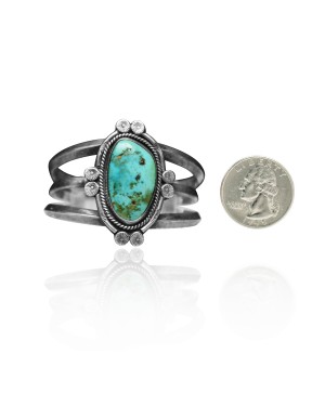 3 Row Beveled .925 Sterling Silver Certified Authentic Navajo Native American Natural Turquoise Cuff Bracelet 32134 3 Row Beveled .925 Sterling Silver Certified Authentic Navajo Native American Natural Turquoise Cuff Bracelet 32134