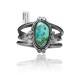 3 Row Beveled .925 Sterling Silver Certified Authentic Navajo Native American Natural Turquoise Cuff Bracelet 32134 3 Row Beveled .925 Sterling Silver Certified Authentic Navajo Native American Natural Turquoise Cuff Bracelet 32134
