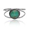 Elegant .925 Sterling Silver Navajo Native American Round Natural Turquoise Cuff Bracelet 32135