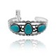 3 Stone Sun Design .925 Sterling Silver Certified Authentic Navajo Native American Natural Turquoise Cuff Bracelet 32136 3 Stone Sun Design .925 Sterling Silver Certified Authentic Navajo Native American Natural Turquoise Cuff Bracelet 32136