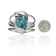 Double Feather with Flower .925 Sterling Silver Certified Authentic Navajo Native American Natural Turquoise Cuff Bracelet 32137 Double Feather with Flower .925 Sterling Silver Certified Authentic Navajo Native American Natural Turquoise Cuff Bracelet 32137