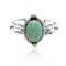 3 Stone Flower .925 Sterling Silver Certified Authentic Navajo Native American Natural Turquoise Cuff Bracelet 32138