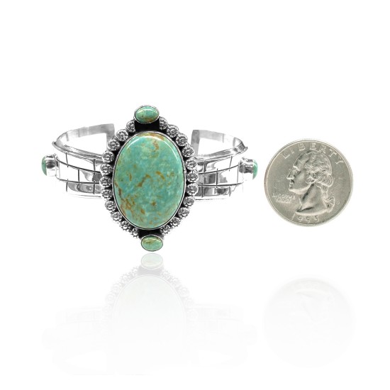 3 Stone Flower .925 Sterling Silver Certified Authentic Navajo Native American Natural Turquoise Cuff Bracelet 32138 3 Stone Flower .925 Sterling Silver Certified Authentic Navajo Native American Natural Turquoise Cuff Bracelet 32138