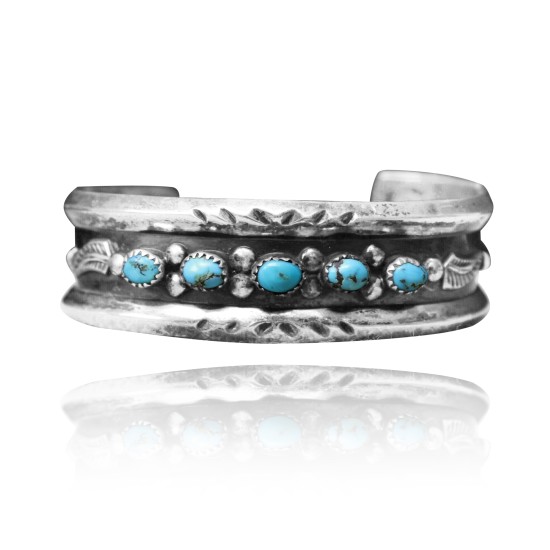 Beveled Edge .925 Sterling Silver Certified Authentic Navajo Native American Natural Turquoise Wave Cuff Bracelet 32139 Beveled Edge .925 Sterling Silver Certified Authentic Navajo Native American Natural Turquoise Wave Cuff Bracelet 32139