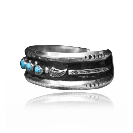 Beveled Edge .925 Sterling Silver Certified Authentic Navajo Native American Natural Turquoise Wave Cuff Bracelet 32139 Beveled Edge .925 Sterling Silver Certified Authentic Navajo Native American Natural Turquoise Wave Cuff Bracelet 32139