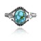 Flower Design .925 Sterling Silver Certified Authentic Navajo Native American Natural Spider Web Turquoise Cuff Bracelet 32141