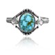 Flower Design .925 Sterling Silver Certified Authentic Navajo Native American Natural Spider Web Turquoise Cuff Bracelet 32141