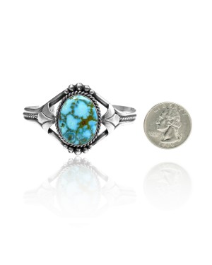 Flower Design .925 Sterling Silver Certified Authentic Navajo Native American Natural Spider Web Turquoise Cuff Bracelet 32141 Flower Design .925 Sterling Silver Certified Authentic Navajo Native American Natural Spider Web Turquoise Cuff Bracelet 32141