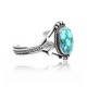 Flower Design .925 Sterling Silver Certified Authentic Navajo Native American Natural Spider Web Turquoise Cuff Bracelet 32141