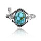 Flower Design .925 Sterling Silver Certified Authentic Navajo Native American Natural Spider Web Turquoise Cuff Bracelet 32141