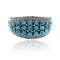 Traditional Multi Stone .925 Sterling Silver Certified Authentic Navajo Native American Natural Turquoise Cuff Bracelet 32142
