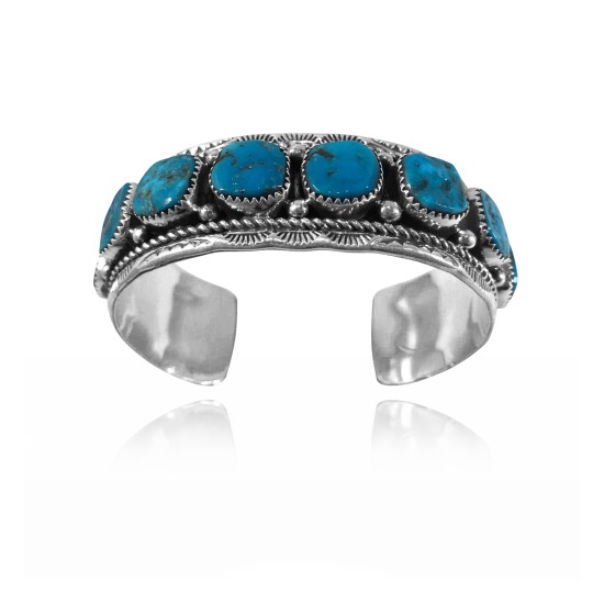 Multi Turquoise .925 Sterling Silver Certified Authentic Navajo Native American Natural Turquoise Cuff Bracelet 32143 Multi Turquoise .925 Sterling Silver Certified Authentic Navajo Native American Natural Turquoise Cuff Bracelet 32143