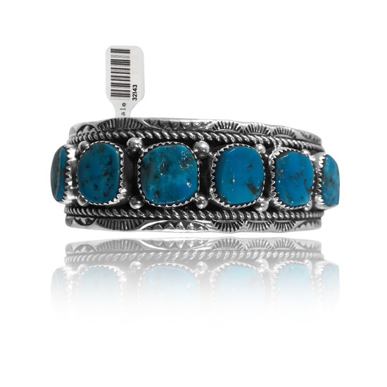 Multi Turquoise .925 Sterling Silver Certified Authentic Navajo Native American Natural Turquoise Cuff Bracelet 32143 Multi Turquoise .925 Sterling Silver Certified Authentic Navajo Native American Natural Turquoise Cuff Bracelet 32143