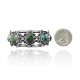 3 Stone Flower .925 Sterling Silver Certified Authentic Navajo Native American Natural Turquoise Cuff Bracelet 32148 3 Stone Flower .925 Sterling Silver Certified Authentic Navajo Native American Natural Turquoise Cuff Bracelet 32148