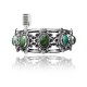 3 Stone Flower .925 Sterling Silver Certified Authentic Navajo Native American Natural Turquoise Cuff Bracelet 32148 3 Stone Flower .925 Sterling Silver Certified Authentic Navajo Native American Natural Turquoise Cuff Bracelet 32148