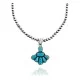 Beautiful Drop Multi Stone Navajo Pearl Design .925 Sterling Silver Navajo Native American Natural Turquoise Necklace Chain Pendant 35208