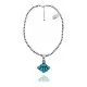 Beautiful Drop Multi Stone Navajo Pearl Design .925 Sterling Silver Navajo Native American Natural Turquoise Necklace Chain Pendant 35208