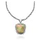 Navajo Pearl Design .925 Sterling Silver Navajo Native American Natural Green Turquoise Necklace Chain Pendant 35220