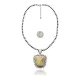 Navajo Pearl Design .925 Sterling Silver Navajo Native American Natural Green Turquoise Necklace Chain Pendant 35220 Navajo Pearl Design .925 Sterling Silver Navajo Native American Natural Green Turquoise Necklace Chain Pendant 35220
