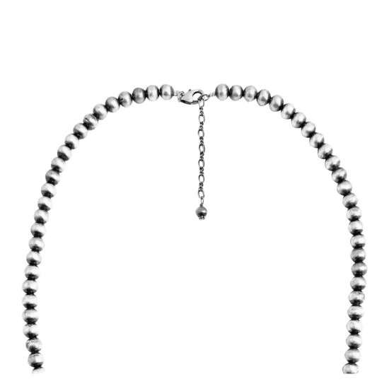 Navajo Pearl Design .925 Sterling Silver Navajo Native American Natural Green Turquoise Necklace Chain Pendant 35220 Navajo Pearl Design .925 Sterling Silver Navajo Native American Natural Green Turquoise Necklace Chain Pendant 35220
