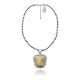 Navajo Pearl Design .925 Sterling Silver Navajo Native American Natural Green Turquoise Necklace Chain Pendant 35220 Navajo Pearl Design .925 Sterling Silver Navajo Native American Natural Green Turquoise Necklace Chain Pendant 35220