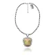 Navajo Pearl Design .925 Sterling Silver Navajo Native American Natural Green Turquoise Necklace Chain Pendant 35220 Navajo Pearl Design .925 Sterling Silver Navajo Native American Natural Green Turquoise Necklace Chain Pendant 35220