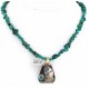 .925 Sterling Silver and 12kt Gold Filled Handmade INDIAN Certified Authentic Navajo Natural Turquoise Native American Necklace 24425-16065-3