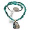 .925 Sterling Silver and 12kt Gold Filled Handmade INDIAN Certified Authentic Navajo Natural Turquoise Native American Necklace 24425-16065-3 .925 Sterling Silver and 12kt Gold Filled Handmade INDIAN Certified Authentic Navajo Natural Turquoise Native American Necklace 24425-16065-3