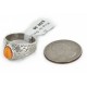 925 Sterling Silver Handmade Certified Authentic Navajo Natural Spiny Oyster Native American Ring  24429-2
