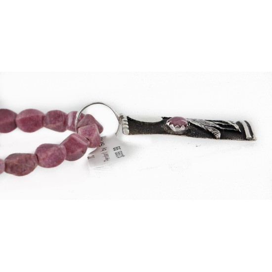 .925 Sterling Silver Handmade Wolf and Moon Certified Authentic Navajo Natural Charoite Native American Necklace 24421-1-16047-3 .925 Sterling Silver Handmade Wolf and Moon Certified Authentic Navajo Natural Charoite Native American Necklace 24421-1-16047-3