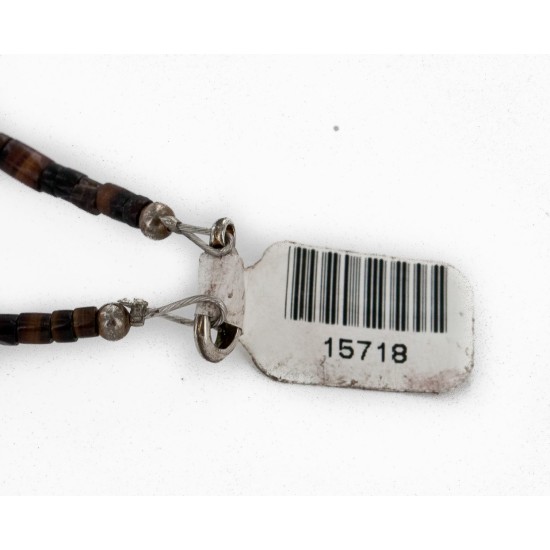 .925 Sterling Silver Handmade Wolf and Moon Certified Authentic Navajo Turquoise Native American Necklace 24421-2-15718 .925 Sterling Silver Handmade Wolf and Moon Certified Authentic Navajo Turquoise Native American Necklace 24421-2-15718