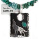 .925 Sterling Silver Handmade Wolf and Moon Certified Authentic Navajo Turquoise Native American Necklace 24421-2-15718 .925 Sterling Silver Handmade Wolf and Moon Certified Authentic Navajo Turquoise Native American Necklace 24421-2-15718