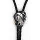 .925 Sterling Silver Leather Handmade Wolf Certified Authentic Navajo Native American Bolo Tie 24417-1 .925 Sterling Silver Leather Handmade Wolf Certified Authentic Navajo Native American Bolo Tie 24417-1